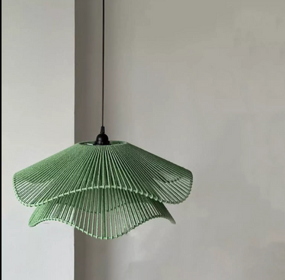 DOUBLE BLOOM COTTON ROPE PENDANT LAMP