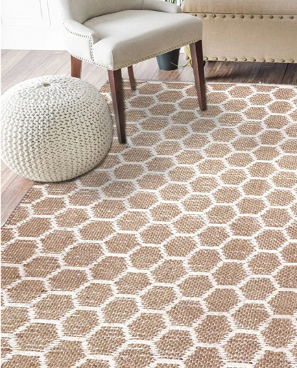 JUTE PATTERN AREA RUG