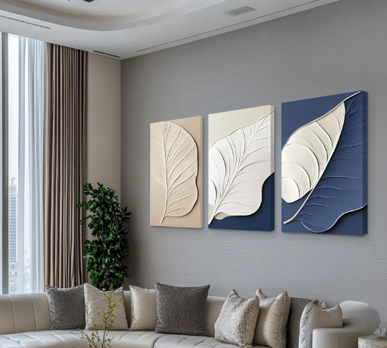 BOTANICAL 3D LEAF WALL ART SET