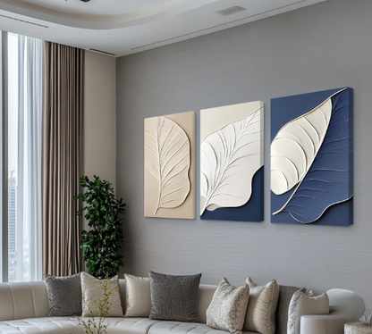 BOTANICAL 3D LEAF WALL ART SET