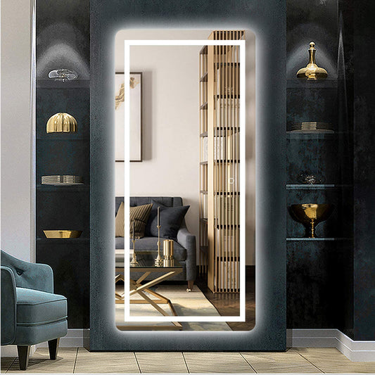 FULL LENGTH MIRROR WALL MOUNTED LIGHTED DRESSING MAKE UP MIRROR