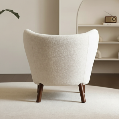 WHITE LAMB WOOL ACCENT CHAIR