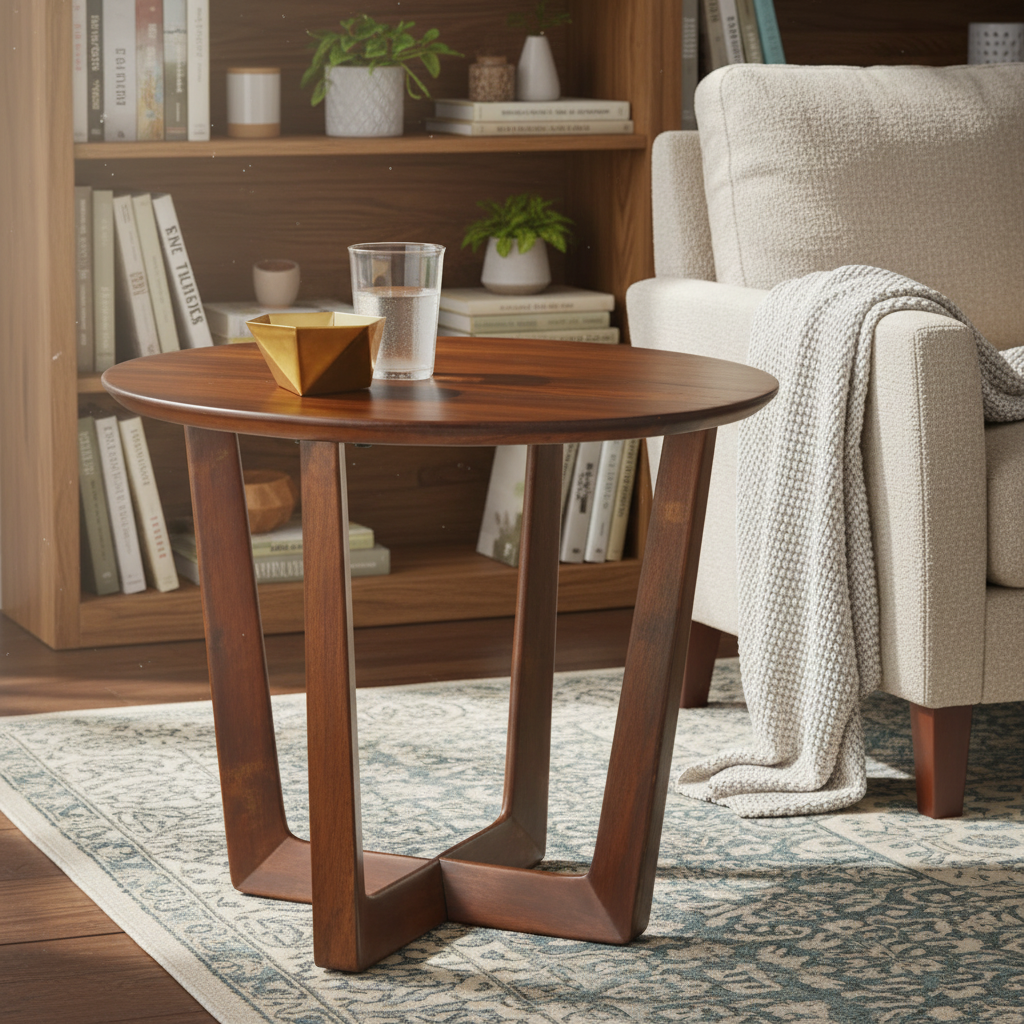 ROUND WOOD TABLE