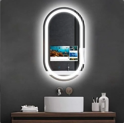 EXCLUSIVE OBLONG LED MIRROR WITH ANDROID OS