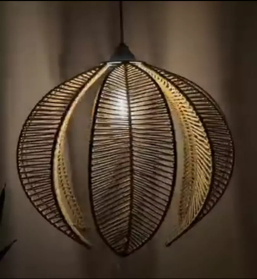 LEAF-SHAPED COTTON ROPE PENDANT LAMP