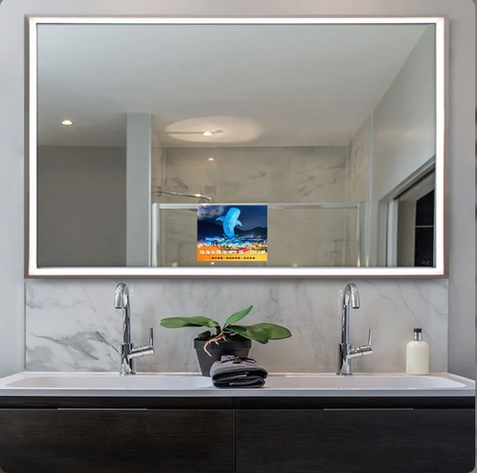LUXURY SMART ANDROID TV LED MIRROR WITH REMOTE CONTROL