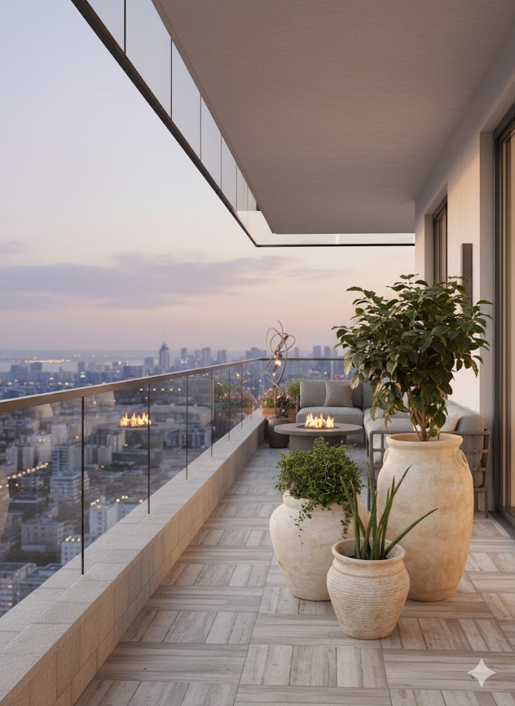 TUSCAN BEIGE FRP POT TRIO- (SET OF 3)