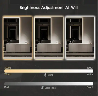 ILLUMINATED DRESSING TABLE MIRROR WITH LIGHTS