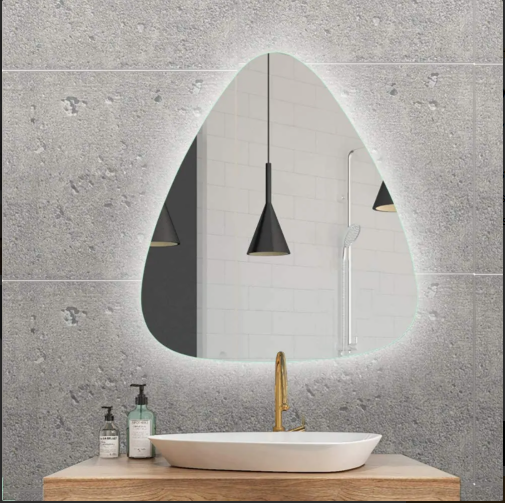CURVED CORNER TRIANGLE BATHROOM BACKLIT LED MIRROR