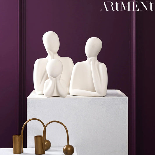 WHOLENESS TRIO: EMBRACING FAMILY SCULPTURE (SET OF 3)