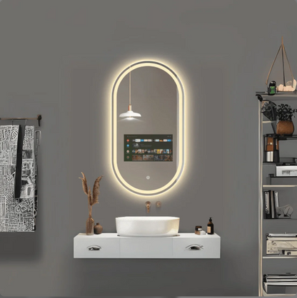 EXCLUSIVE OBLONG LED MIRROR WITH ANDROID OS