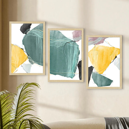 ABSTRACT ART PAINTINGS SET OF 3