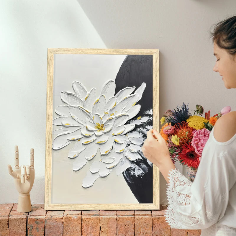 BLACK & WHITE ABSTRACT PAINTING SET OF 3