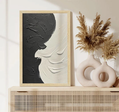 BLACK & WHITE ABSTRACT PAINTING SET OF 3