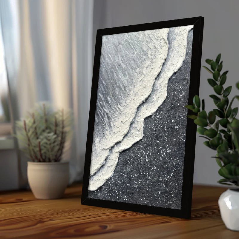 BLACK & WHITE ABSTRACT PAINTING SET OF 3
