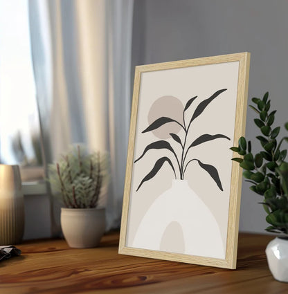BOHO FLORAL VASES ART PAINTINGS SET OF 3